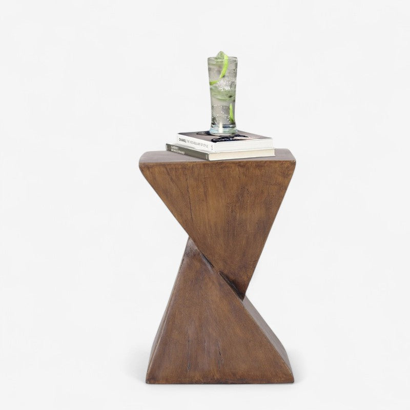 Table Basse Design avec Tabouret en Bois et Déco Moderne - PanierRoyale