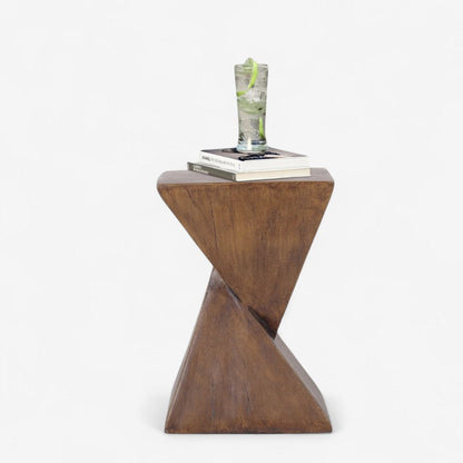 Table Basse Design avec Tabouret en Bois et Déco Moderne - PanierRoyale