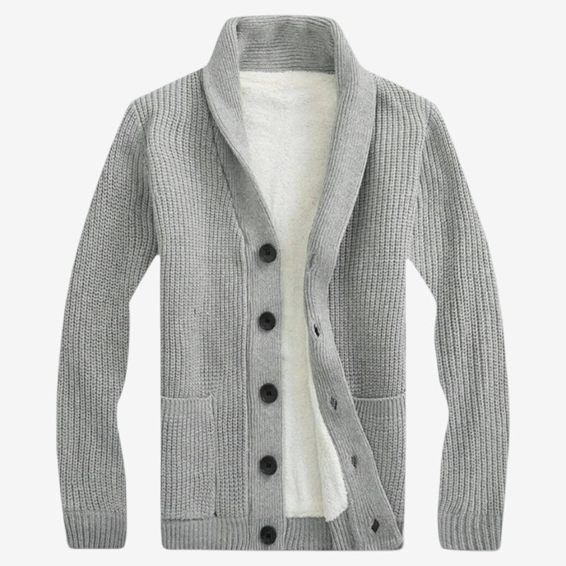 Cardigan Homme Chic à Boutons en Bois