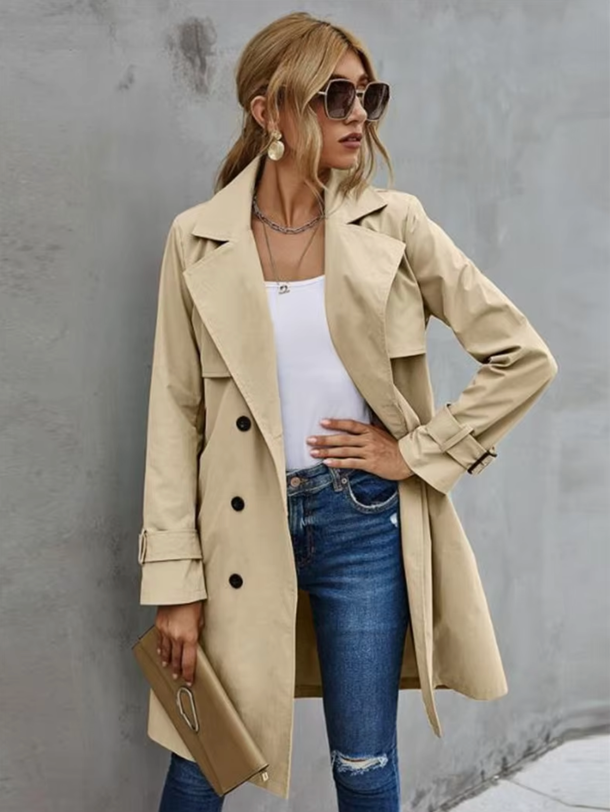 Trenchcoat Femme Double Boutonnage Classique - BerlinGlamour