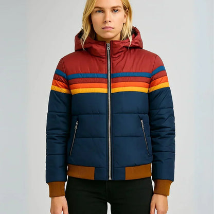 Manteau Femme Hiver Épais avec Capuche et Fermeture Éclair - PanierRoyale