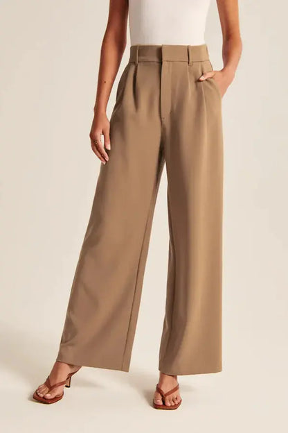 Pantalon Large Évasé Haut de Gamme Classique