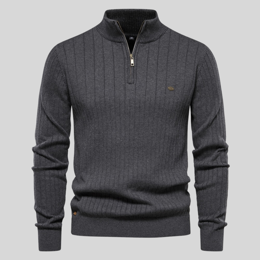 Pull Homme Côtelé Chaud et Confortable pour Hiver