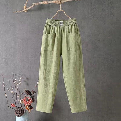 Pantalon Femme Décontracté à Taille Élastique pour Loisirs