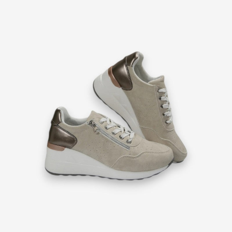 Chaussures Confortables à Lacets avec Semelle Plate et Fermeture Éclair - PanierRoyale