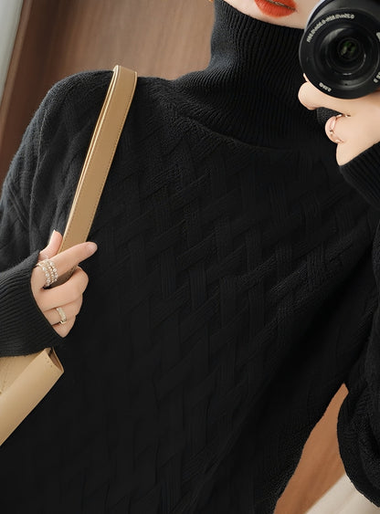 Pull Col Roulé Doux et Élégant pour Femme