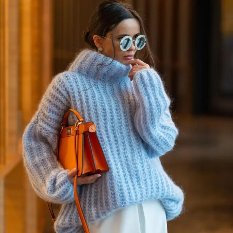 Pull Femme Hiver Long Manches Chaud et Doux - PanierRoyale