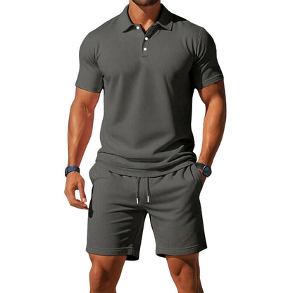 Ensemble Chemise Décontractée et Short Élastique pour Homme