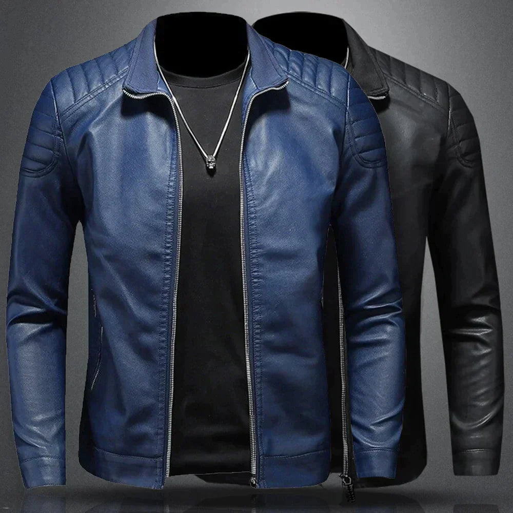 Veste en Cuir Homme Chic et Confortable avec Fermeture Éclair - PanierRoyale