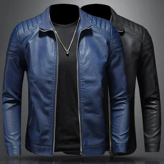 Veste en Cuir Homme Chic et Confortable avec Fermeture Éclair - PanierRoyale