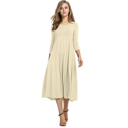 Robe Femme Chic Mi-Longue Taille Idéale