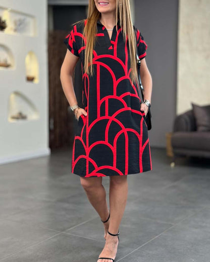 Robe Été Fleuri Manches Courtes → Robe de Plage Été Floral Legère