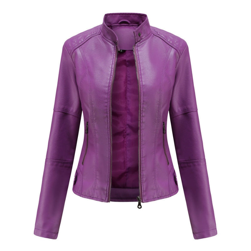 Veste Femme Élégante à Manches Longues avec Poches Fermeture Éclair