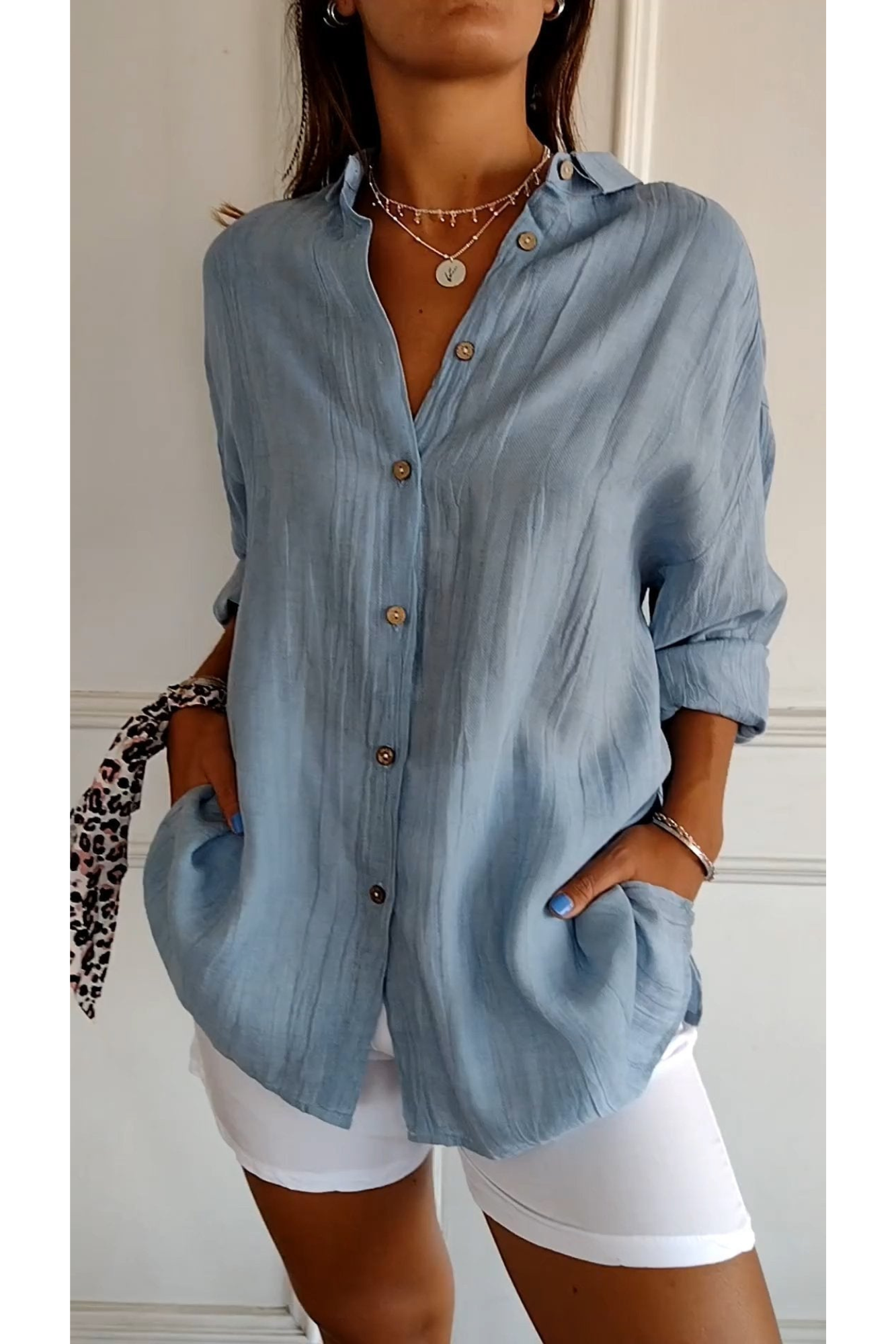 Chemise Femme Manche Courte Élégante et Légère - PanierRoyale