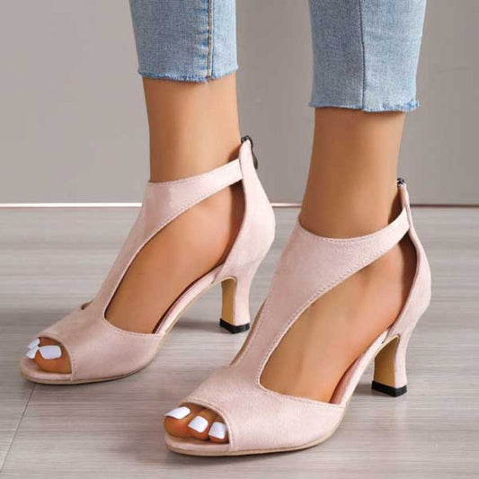 Sandales Talons Hauts Femmes à Fermeture Éclair - PanierRoyale