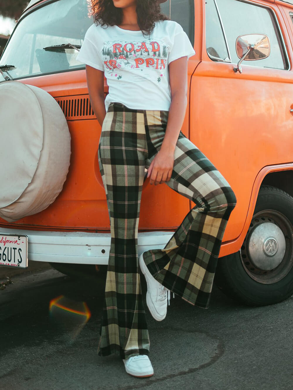 Pantalons femme larges rétro chic