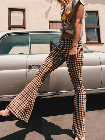 Pantalons écossais larges et confortables - PanierRoyale