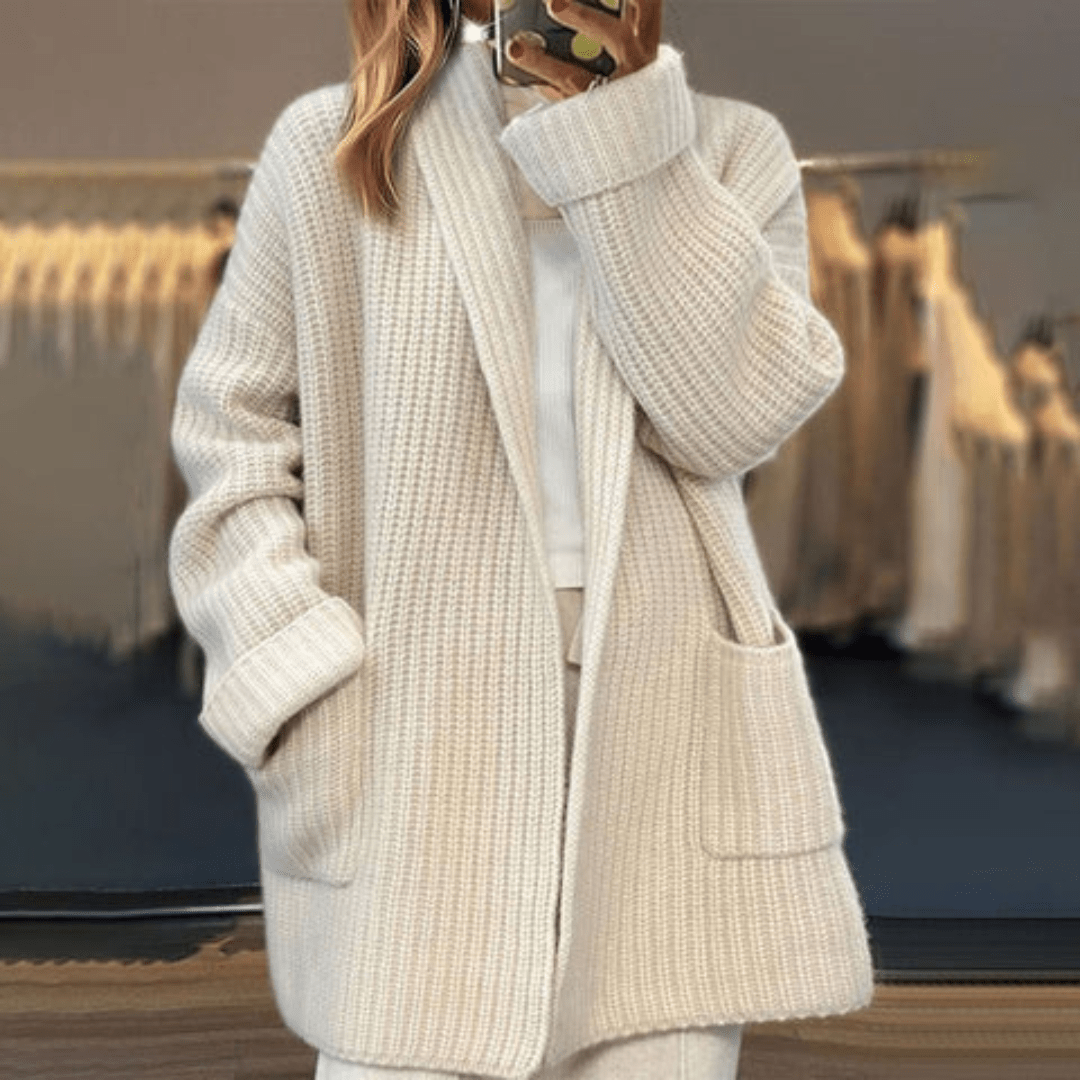 Cardigan Femme Long Manches Élégant et Doux - PanierRoyale