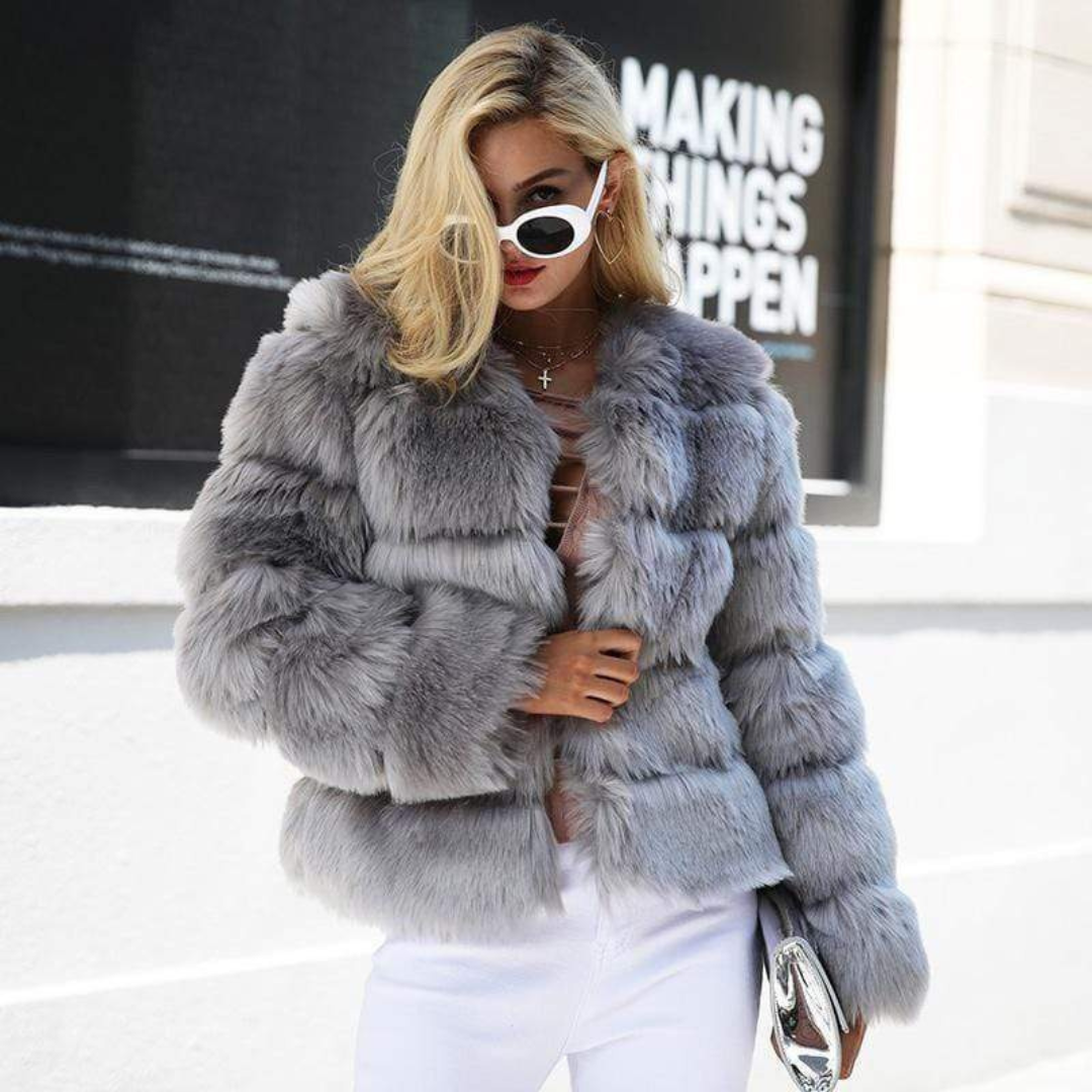 Veste en Fourrure Femme Chic pour Hiver - PanierRoyale