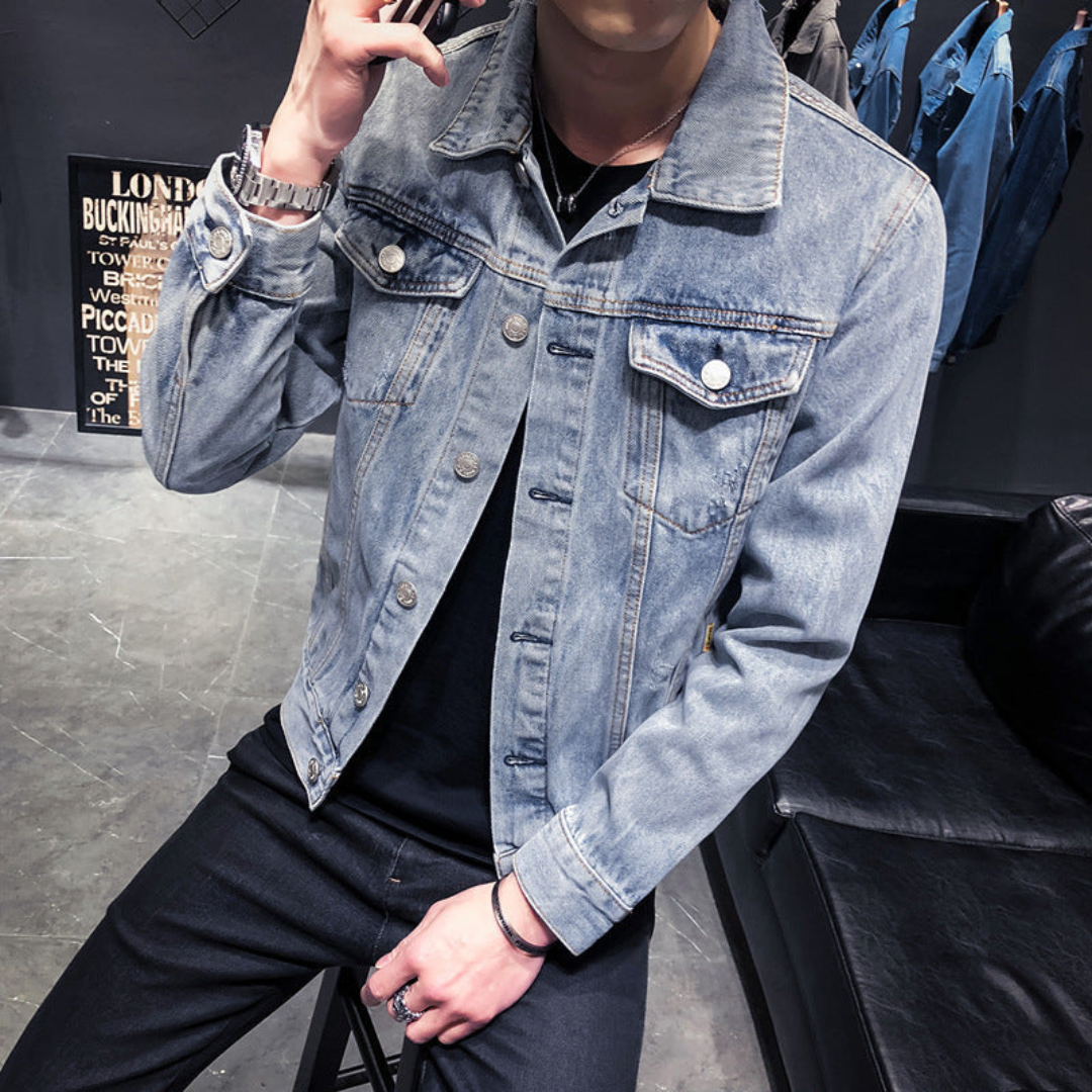 Veste Denim Homme Classique et Confortable - PanierRoyale