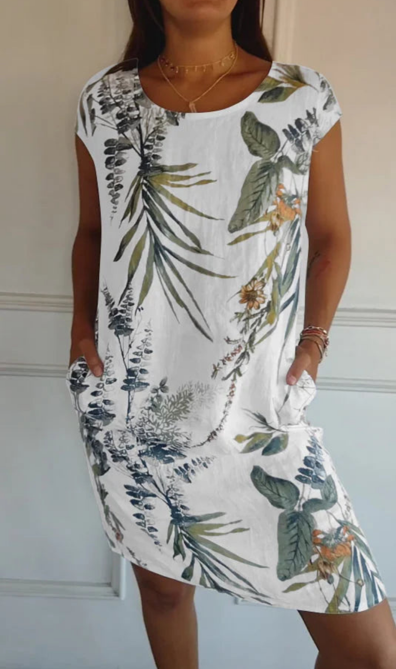 Robe fluide Femme Imprimé Végétal Poches - PanierRoyale
