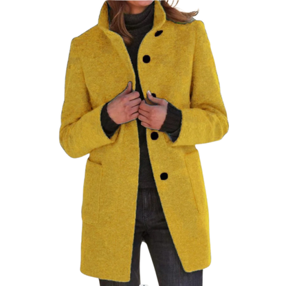 Manteau femme hivernal épais et chaud à fermeture boutons - PanierRoyale