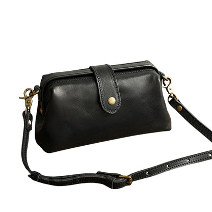Sac Bandoulière en Cuir avec Fermeture Éclair Réglable