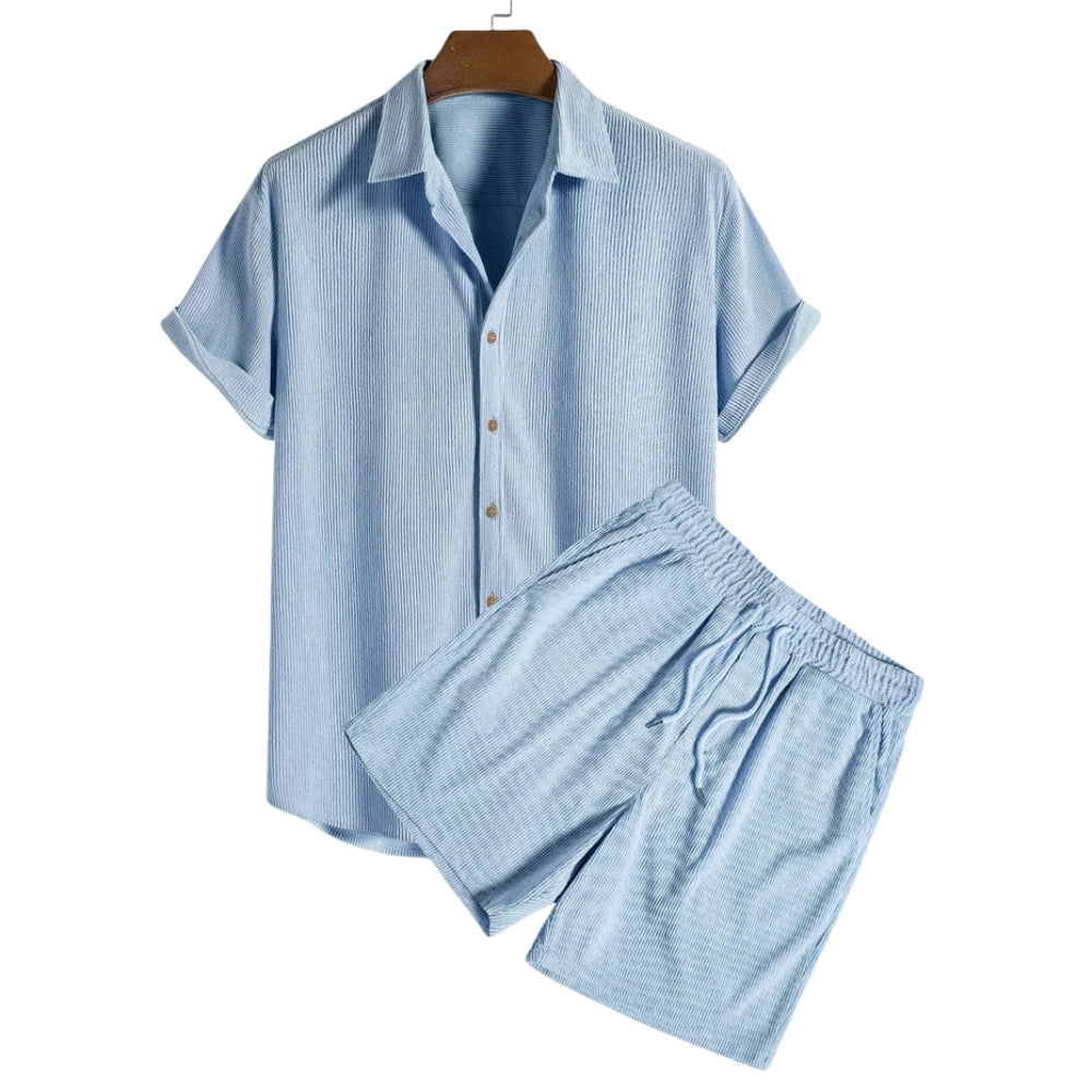 Chemise et Pantalon Linéaire pour Homme Été - PanierRoyale