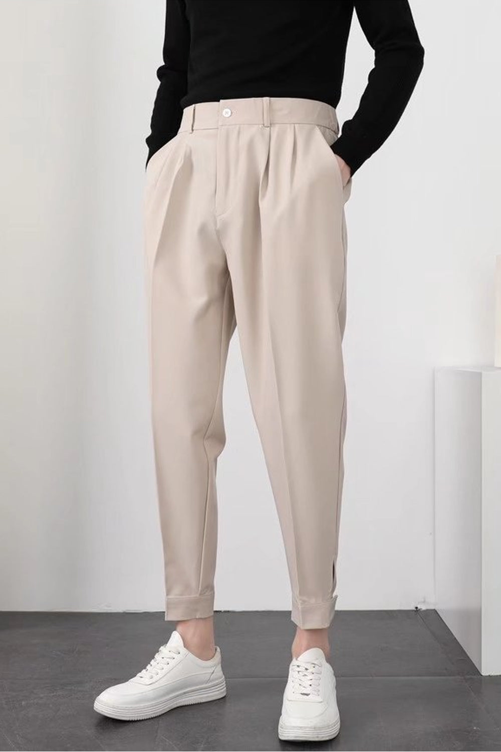 Pantalon Homme Noir Élastique Confortable