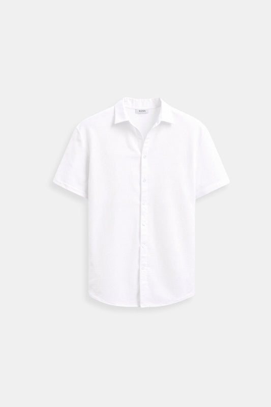 Chemise Lin Cuir Court Manches Été - BerlinGlamour