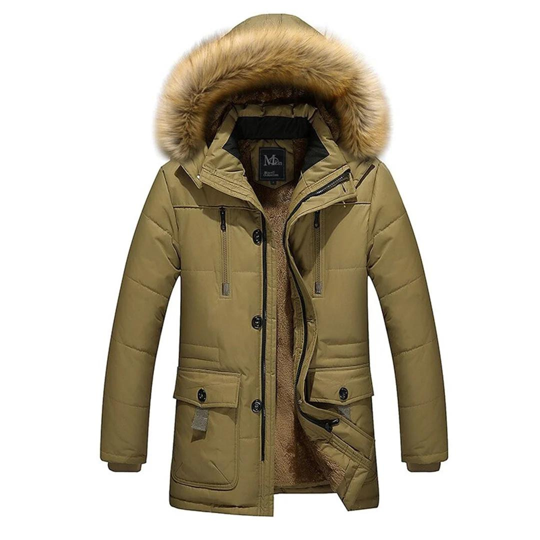 Doudoune Hiver Homme avec Capuche et Manches Réglables - PanierRoyale