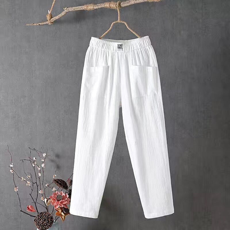 Pantalon Femme Décontracté à Taille Élastique pour Loisirs - PanierRoyale