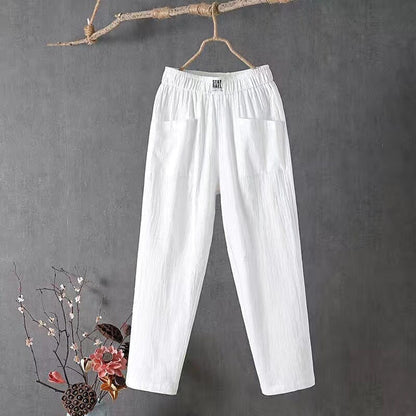 Pantalon Femme Décontracté à Taille Élastique pour Loisirs - PanierRoyale