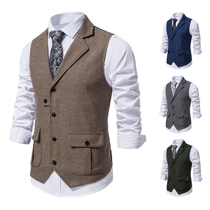 Veste Homme Cuir avec Poches Latérales