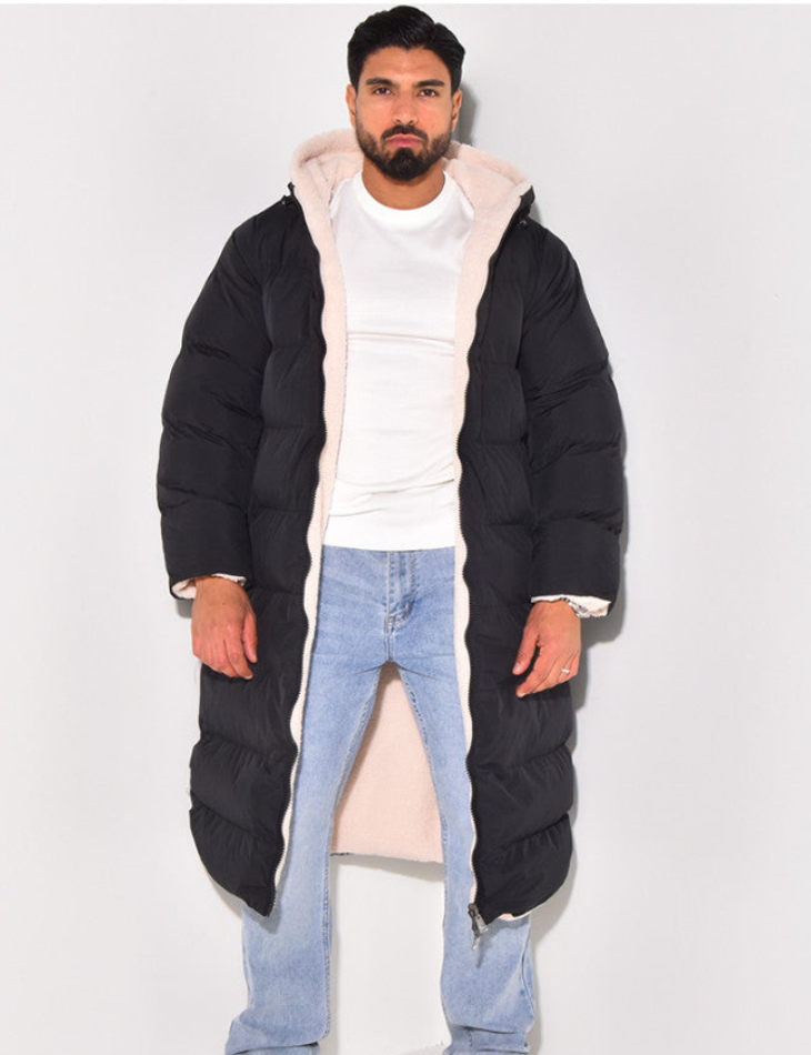 Parka Homme Hiver Noir Matelassé - PanierRoyale