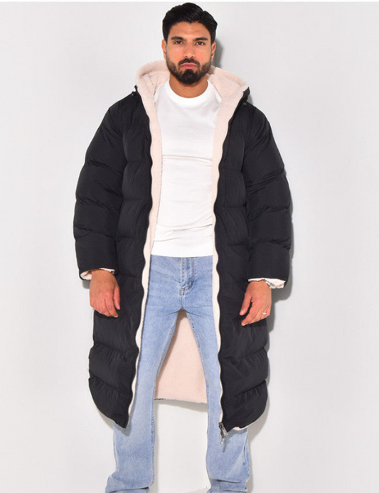 Parka Homme Hiver Noir Matelassé - PanierRoyale