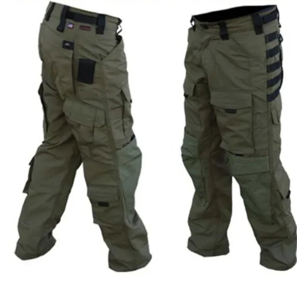 Pantalon Tactique avec Poches Multi-Directions et Ceinture Élastique