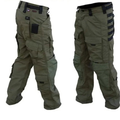 Pantalon Tactique avec Poches Multi-Directions et Ceinture Élastique