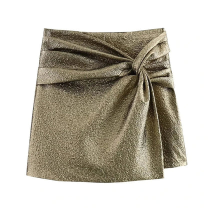 Jupe Portefeuille Courte Élégante avec Taille Parfaite et Coupe Décontractée - PanierRoyale