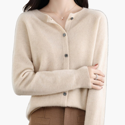 Gilet Féminin Rose Pastel Boutons Décoratifs