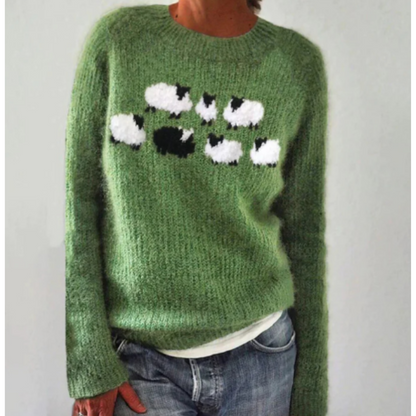 Pull Femme Col Rond Doux et Chaud Hiver - PanierRoyale
