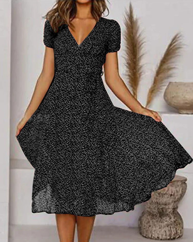 Robe Été Dentelle Fleuri pour Femme, Col en V Élégant - PanierRoyale