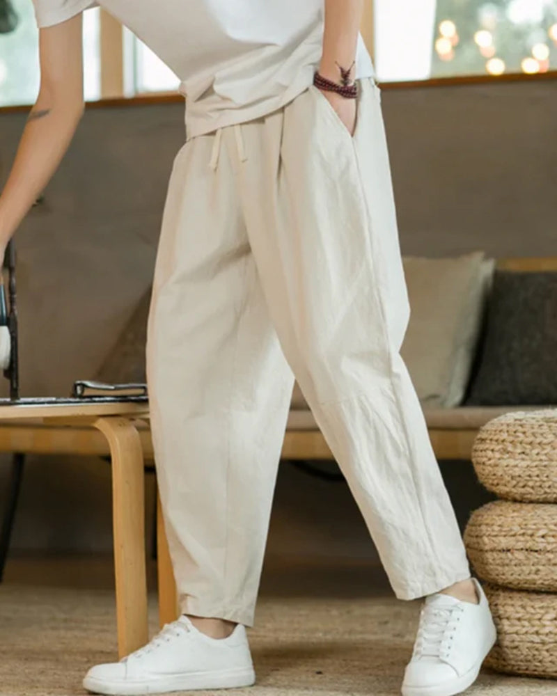 Short Décontracté Plissé avec Cordons pour Homme - BerlinGlamour