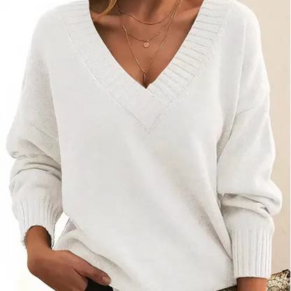 Pull Femme Col V Doux et Chaude pour Hiver - PanierRoyale