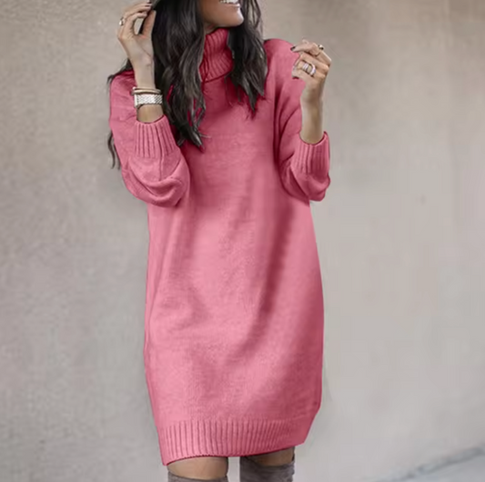 Robe Col Montant Femme Automne Chic et Douce - PanierRoyale