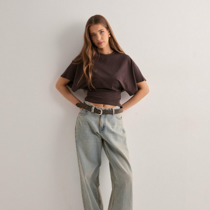 T-shirt femme décontracté Manches Courtes Taille Relaxe - PanierRoyale