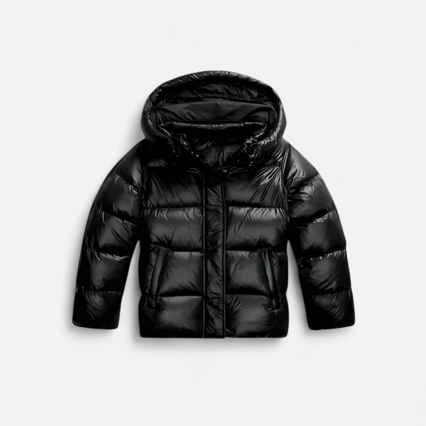 Doudoune Homme Noire à Capuche Sportive - PanierRoyale