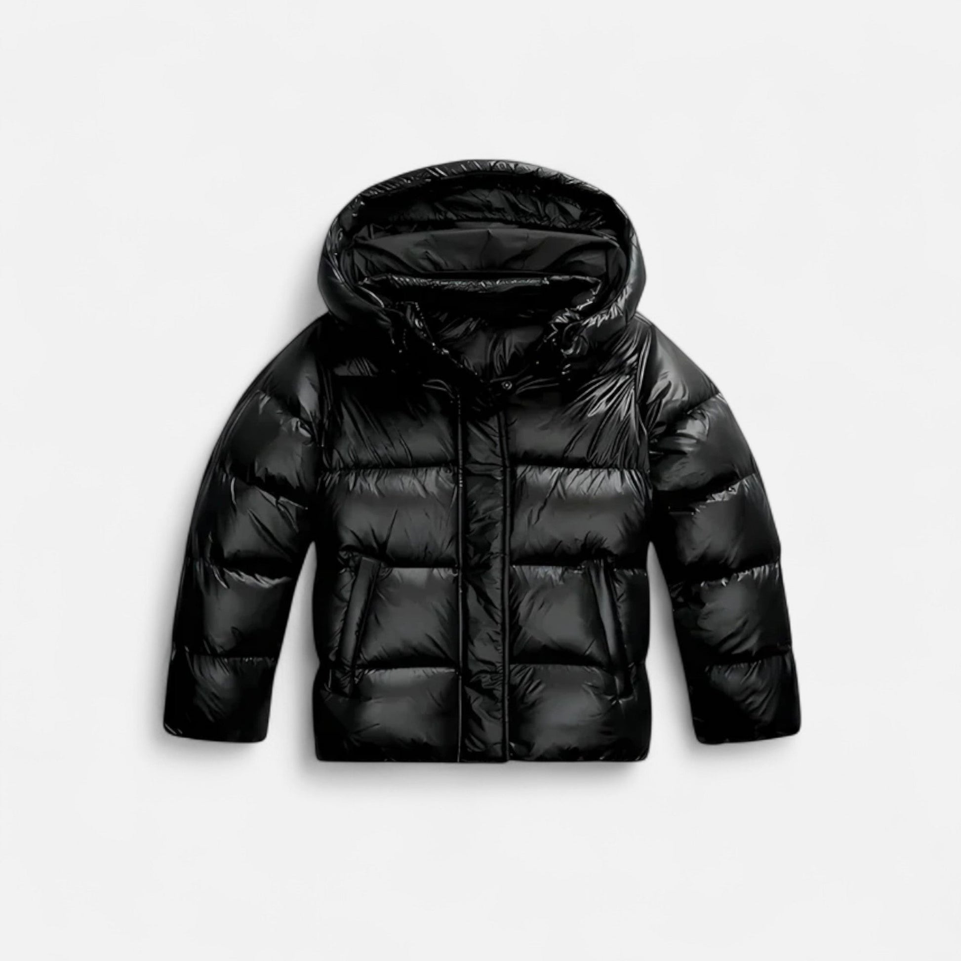 Doudoune Homme Noire à Capuche Sportive - PanierRoyale