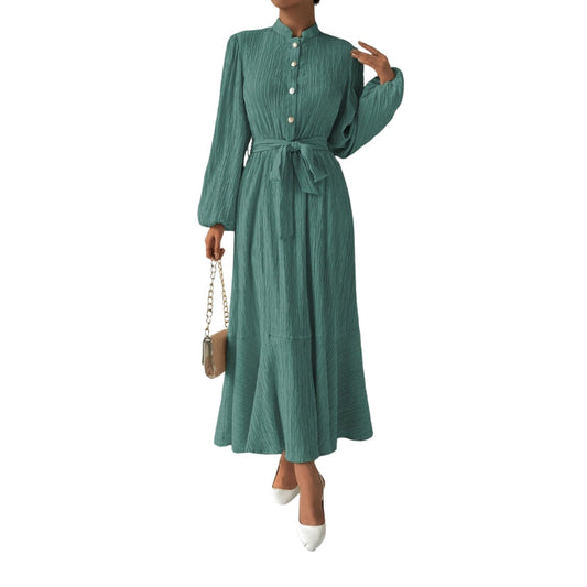 Robe Femme Longue Plissée à Ceinture Élastique - PanierRoyale