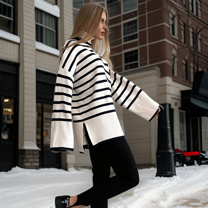 Pull Femme Hiver Chaud et Confortable Longues Manches - PanierRoyale